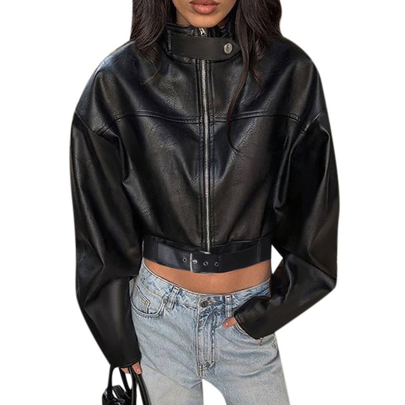 2025 Autumn Winter New Fashion Solid Color Versatile Women Leather Jacket – Leather Jacket and Women Leather Jacket price