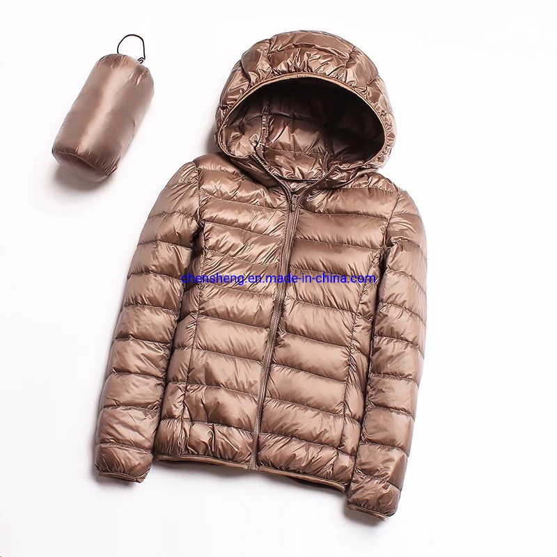 900 Power Fill Outdoor Woman Ladies Light Feather Lightweight Duck Goose Down Jacket – Fashion and Hooded price