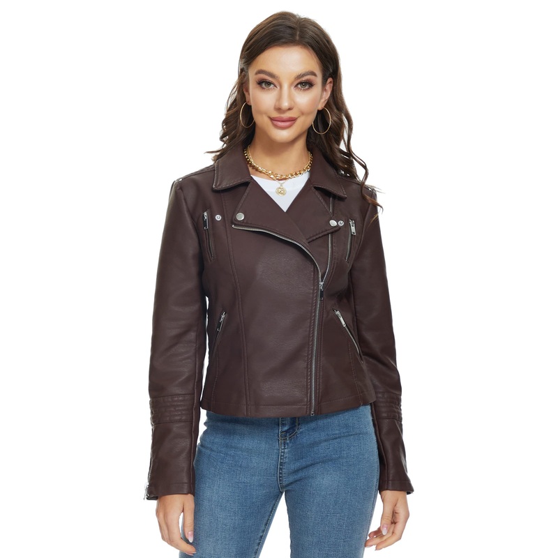 Asiapo China Factory Womens Fashion Vintage Trends Moto Bomber PU Leather Jacket – Classic Jackets and Fashion Jackets price