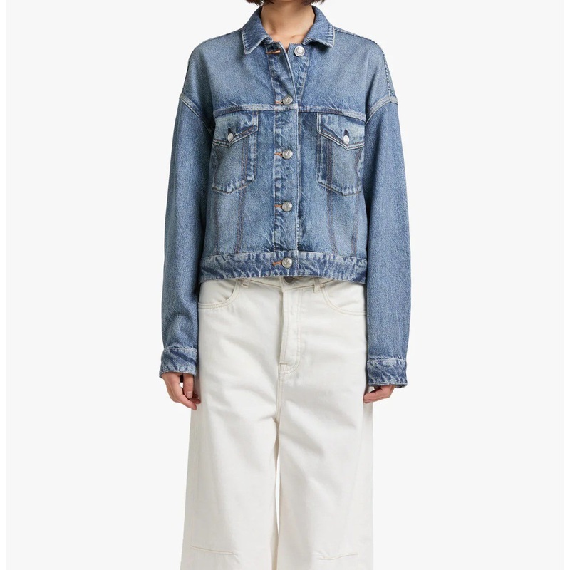 Classic Button-up Denim Women Jacket – Denim and Jacket price