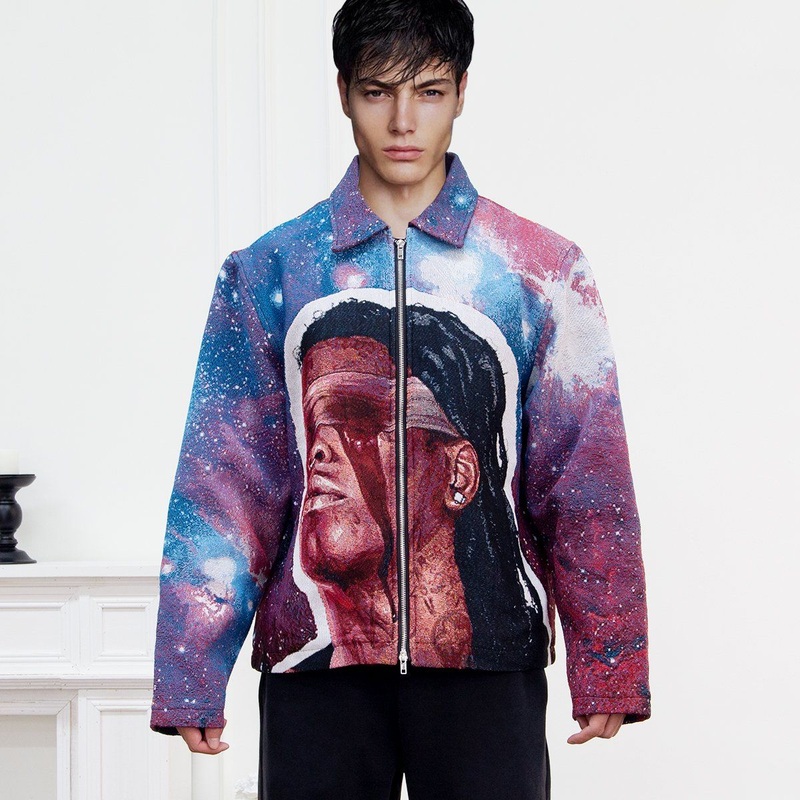Clothing Manufacturers Tapestry Jacket Factory Custom Hip Hop Zipper Tapestry Jackets Streetwear Jacquard Tapestry Jacket Men – Tapestry Jacket and Tapestry Jacket Custom price