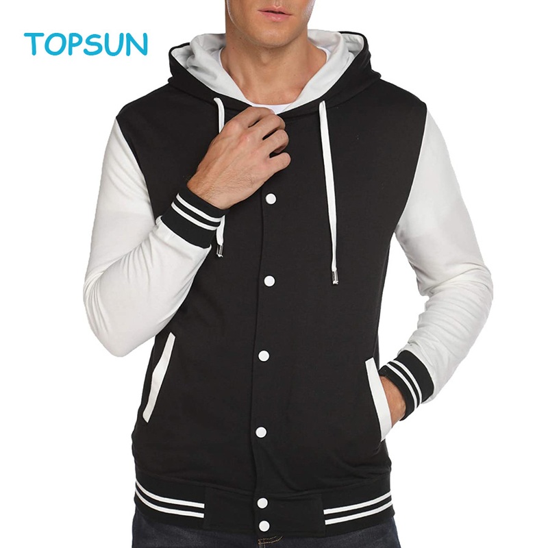 Fashion Varsity Jacket Causal Slim Fit Cotton Bomber Button Jackets – Jacket and Casual Jacket price