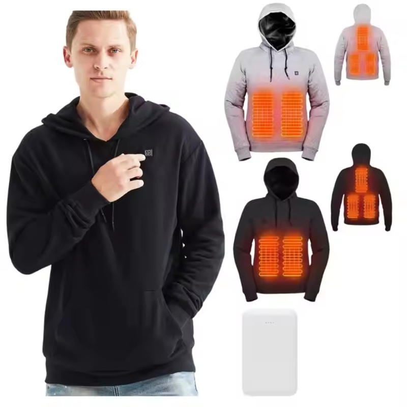 High Quality Unisex 5 Zones Heated Hoodies Custom Print Logo Mens Hoodies Sweatshirts – Heated Hoodie and Warm Heated Hoodie price