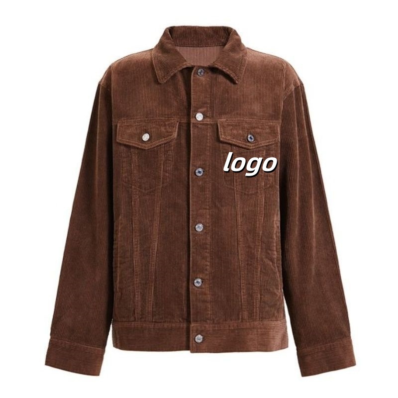 Men Fashion Custom Logo High Quality Casual Corduroy Shirt Jacket – Corduroy Jacket and Corduroy Jacket Men price