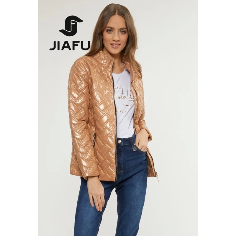 New Design Fashion Women Customized Light Weight Oil Effect Casual Jacket Coat – Women Clothing and Ladies Apparel price