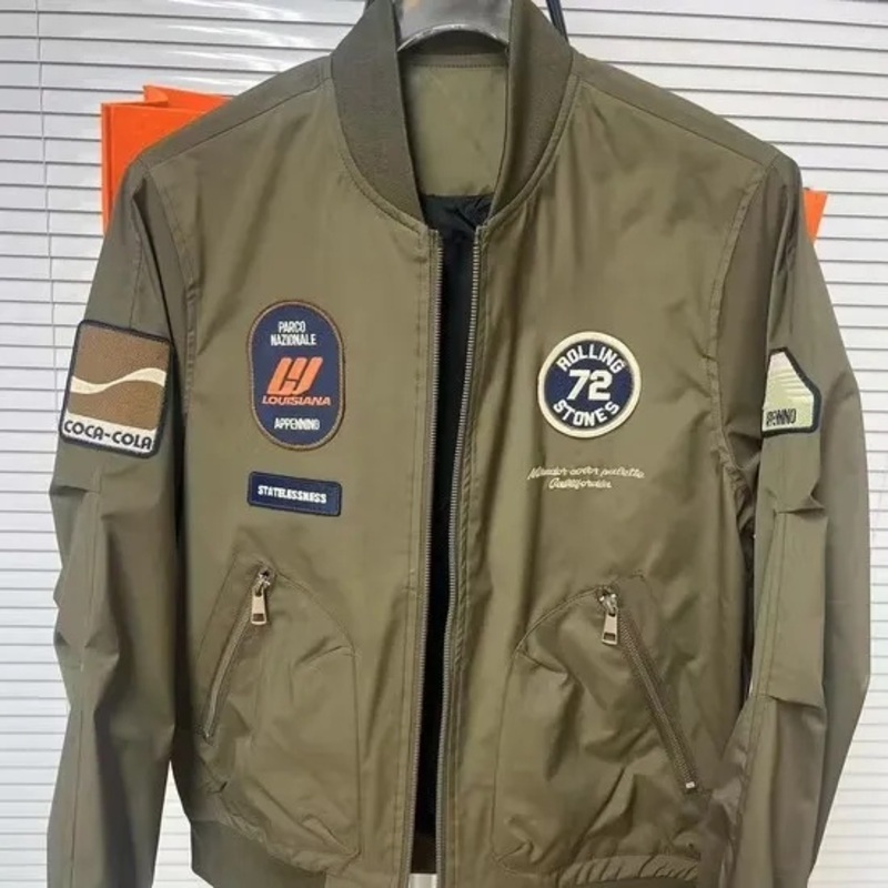 New Orsay Autumn Winter Jacket Motorcycle Sports Warm Embroidered Cotton Sandwich Flight Jacke Bomber Jacket – Replica Online Store and Mens Jacket price