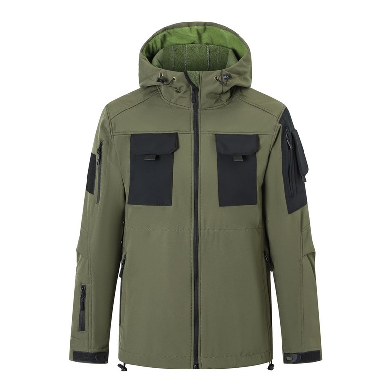 OEM New Fashion Mens Fleece Tactical Softshell Style Apparel Outdoor Winter Waterproof Jacket Hooded Outwear Coat – Men Jacket and Wholesale Softshell Jacket price
