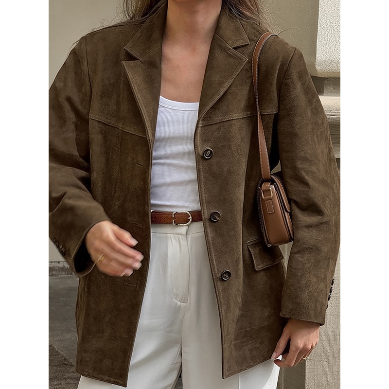Trendy Brown Suede Leather Outerwear for Modern Fashion – Suede Jackets Women and Motorcycle Jacket Women price