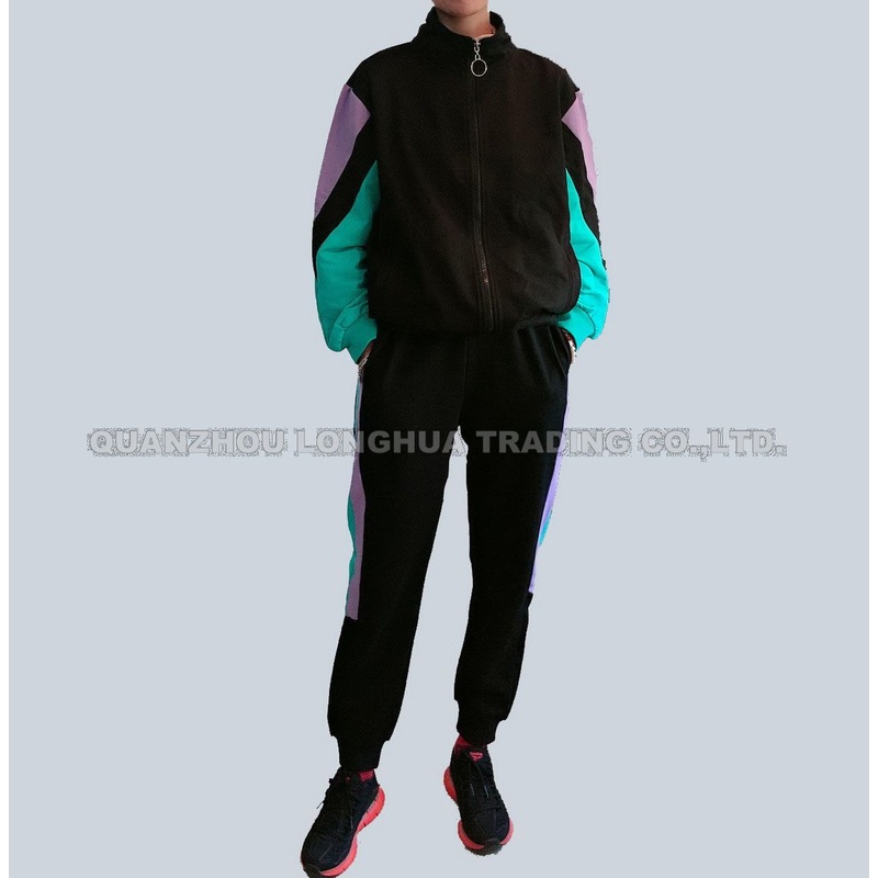 Women Ladys Knitwear Jacket Sportwear Black Joggers Pants Interlock Tracksuit Fashion Clothes – Training and Sportswear price