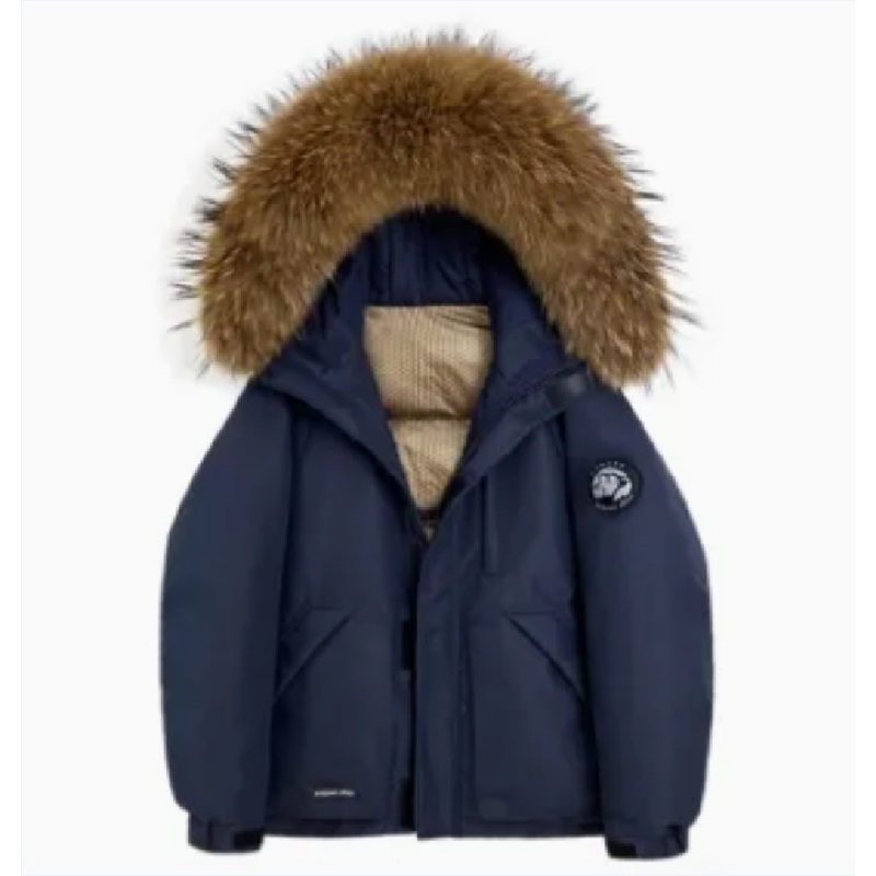 Womens Large-Haired Fur Coat Overcomes The Thick White Duck Down Jacket – Water-Esistent Down Jacket and Waterproof Warm Down Jacket price