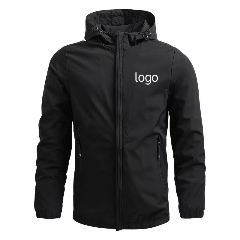 Custom Logo Solid Color High Quality Casual Mens Windproof Jacket Hooded Sports Coat Outdoor Jacket – Jacket and Puffer Jacket price