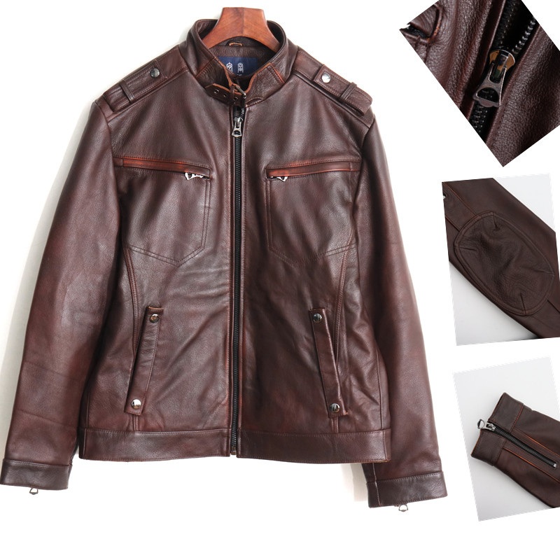 Genuine Leather Down Padded Jackets Winter Clothes Outwear Knitting Apparel – Blazer and Bomber price