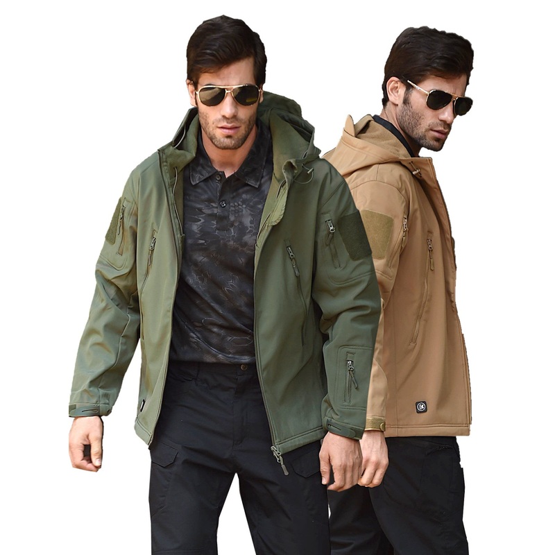 Mens Camping Tactical Jacket Sharkskin Soft Shell Waterproof Windbreaker Hiking Jacket Multi-Color Winter – Men Jacket and Tactical Jacket price