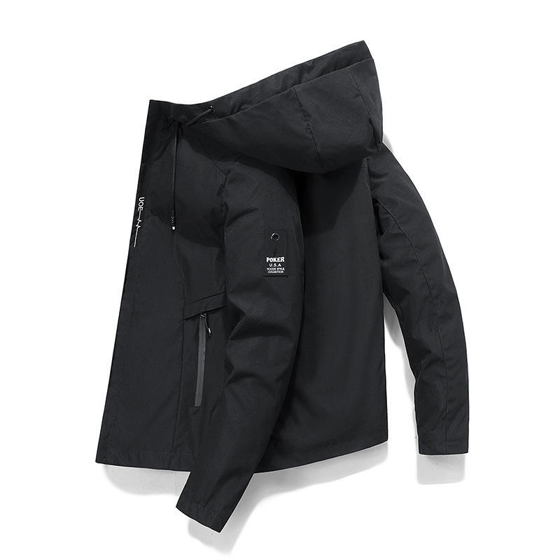 New Autumn and Winter Casual Trend Plus Size Jacket Mens Zipper Soft Shell Windbreaker Tactical Waterproof Jackets – Technical Jacket and Bomber Jacket price