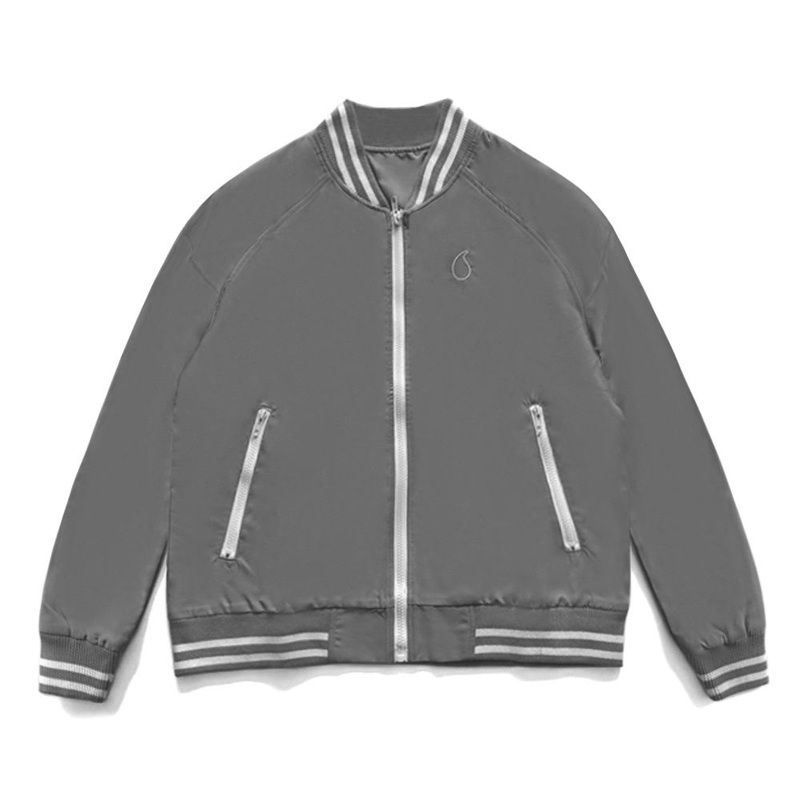 OEM Custom Logo Casual Bomber Flight Grey Jacket for Men – Men Jacket and Outdoor Jacket price