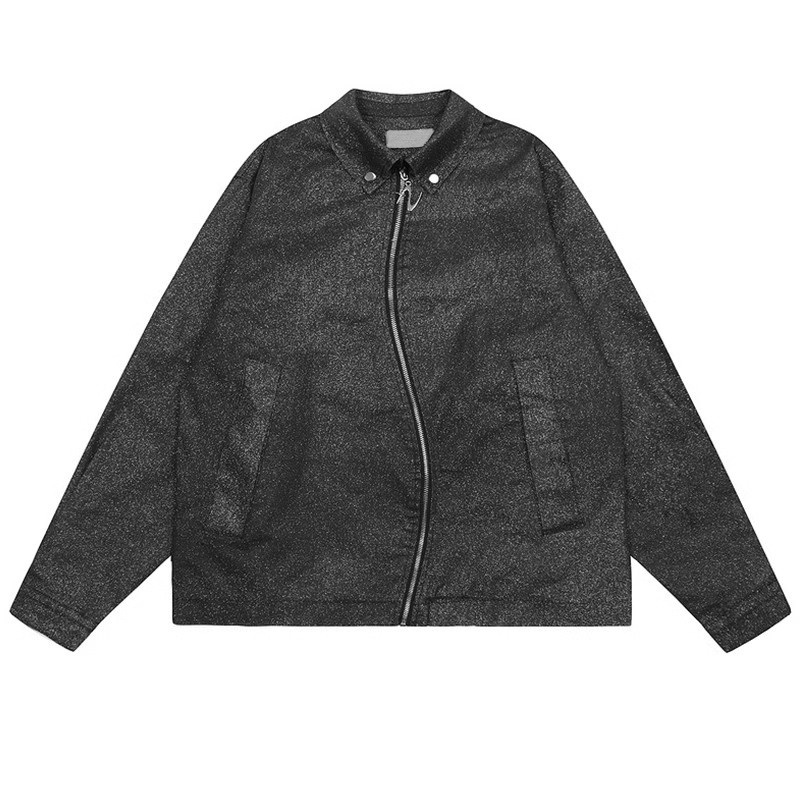 Vintage Unique Asymmetrical Metal Zipper up Jacket for Men – Vintage Jacket and Unique Jacket price
