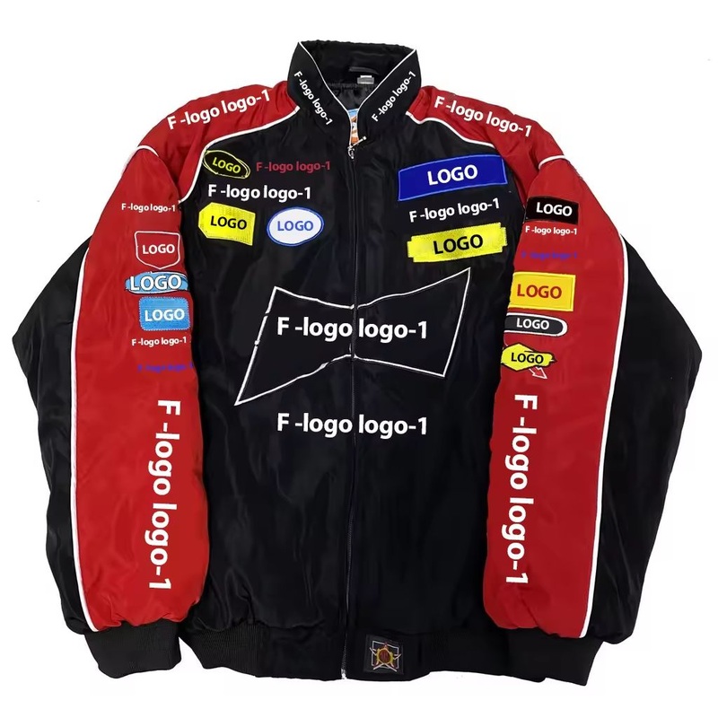 Wholesale OEM Custom Embroidery Racing Jacket High Quality Soft Casual Vintage Puffer Warm Polyester Bomber F1 Car Racing Vintage Jacket – Racing Jackets and Vintage Racing Jacket price