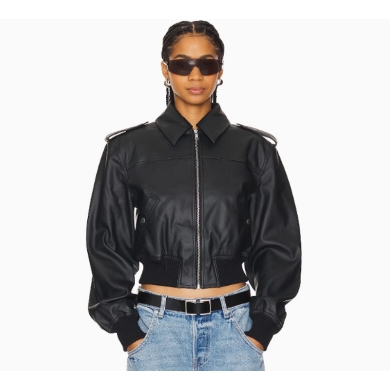 Winter Fashion Casual Zipper Short PU Jacket for Women – Daily Jacket and American-Style Jacket price