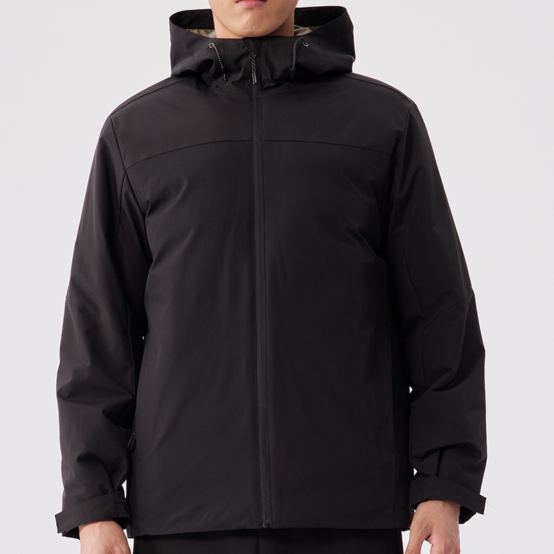 Winter Waterproof Outdoor Print Your Logo Hooded Inside Fleece Jacket Zipper up Jacket for Men – Jackets and Jacket price