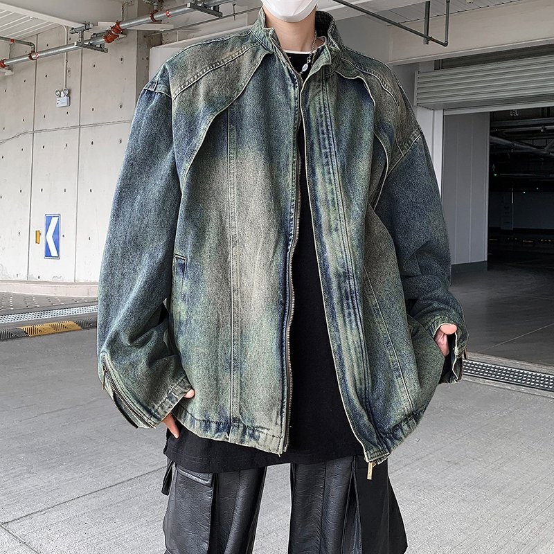 Zipper Stand Collar Comfortable Fashion Casual Style Wind-Resistant Men Denim Jacket – Men Denim Jacket and Zipper Stand Collar Parkas price