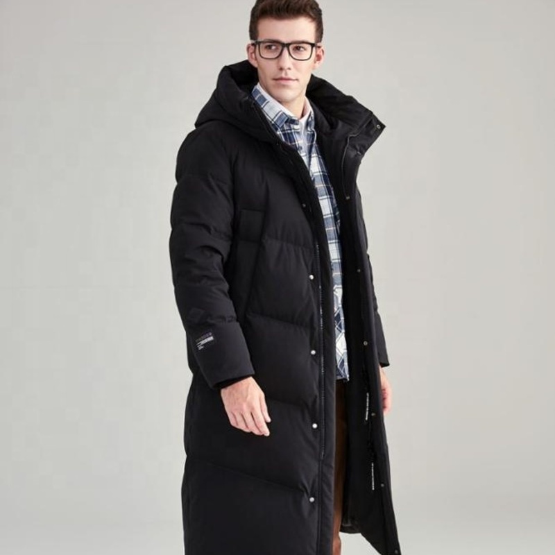 2021 New Style Black Windproof Breathable Overcoat Custom Fashion Popular High Quality Fashion Man Down Jacket – MID-Length Down Jackets and Down Jacket price