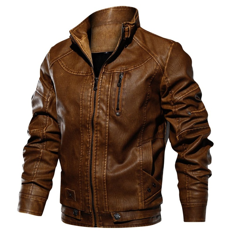 Asiapo China Factory Mens Biker Motorcycle Street Classic Bomber PU Leather Jacket – Training Jackets and Hunting Jackets price