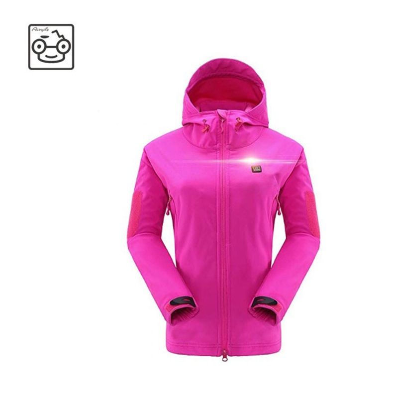 Cheap Womens Softshell Waterproof Windproof 5V Battery Heated Jacket with Battery Pack – Warm Outerwear and Heated Jacket price