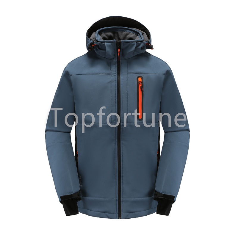 Custom Brand Zipper Windproof Breathable Rain Hooded Fleece Lined Coat Work Wear Outwear Waterproof Jacket – Windbreaker Jacket and Softshell Jacket price