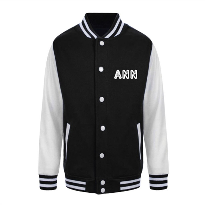 Custom Embroidered Contrast Color Ribbed Cuffs and Hem Men Baseball Jacket – Men Baseball Jacket and Embroidery Baseball Jacket price