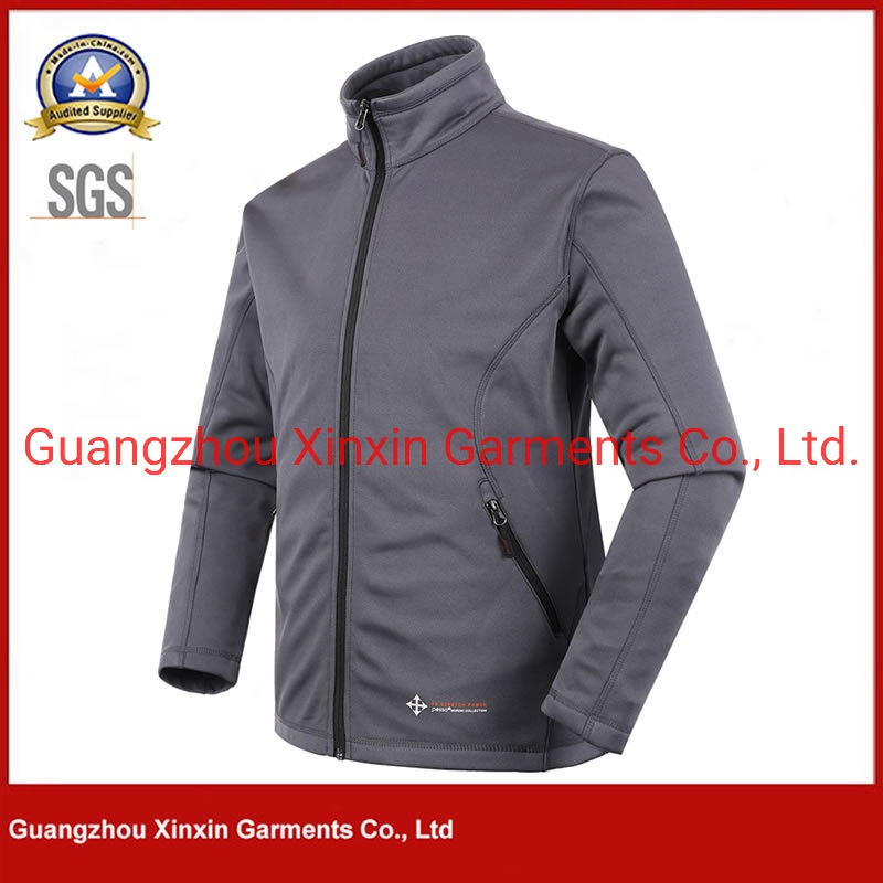 Custom Men Sports Softshell Jackets Grey Outdoor Camping Coats Thermal Waterproof Soft Shell Jacket with Hood (J522) – Grey Jacket and Camping Coats price