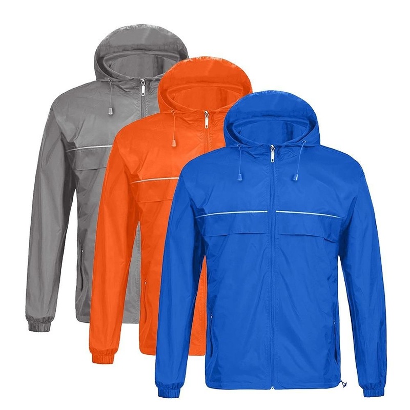 Custom Soft Shell Windbreaker Jacket Waterproof Outdoor Man Hooded Track Jacket with Reflective Tape – Rain Jacket Waterproof and Windbreaker Jacket price