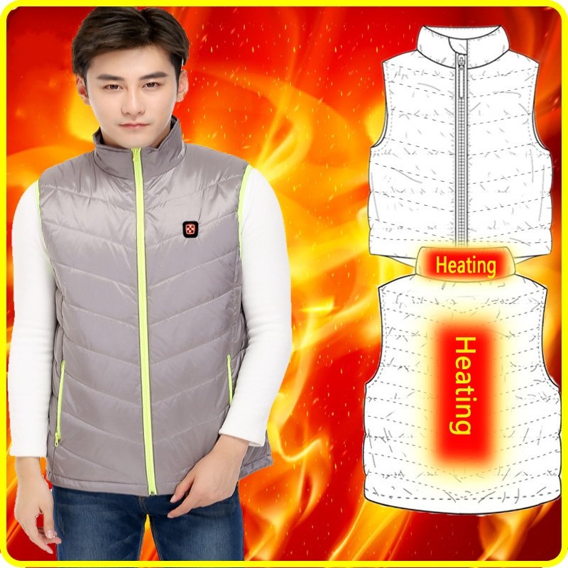 Dual Zone Separate Control Men S Heated Vest with 4400mAh Battery – Battery Heated Hunting Vest and Winter Mens Heated Vest price