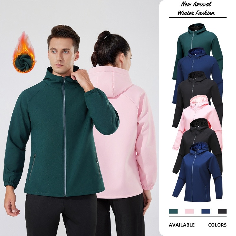 High Quality Autumn and Winter Fleece Lined Couples Athletic Hooded Jacket for Men and Women, OEM & ODM Unisex Track Jackets Custom Logo Full Zipper Hoodie Coat – Unisex Fleeced Athletic Jacket and Fleece Lined Jacket for Men and Women price