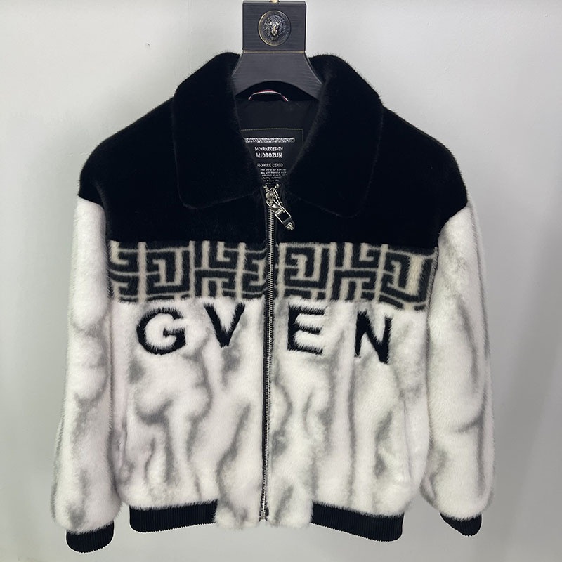 Luxury Mens Waterproof Genuine Leather Trench Jacket with Stand Collar Stylish Woven Faux Fur Outerwear – Luxury Jacket and Pure Cotton Jacket price