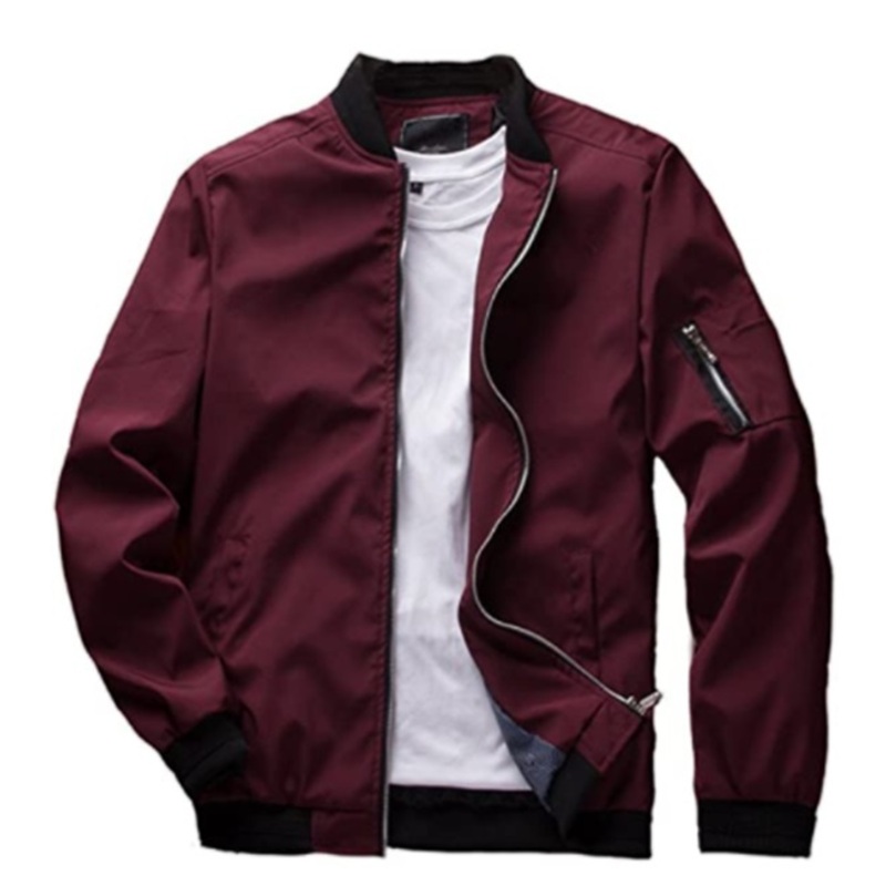 Mens Slim Fit Lightweight Sportswear Jacket Casual Bomber Jacket – Sportswear and Jacket price