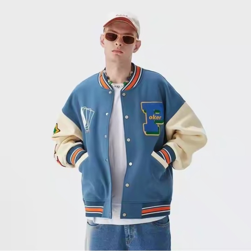 Premium Custom Designer Applique Embroidery Patches Logo Leather Baseball Bomber Jackets Custom Men Jackets – Applique Jacket and Men Jacket price