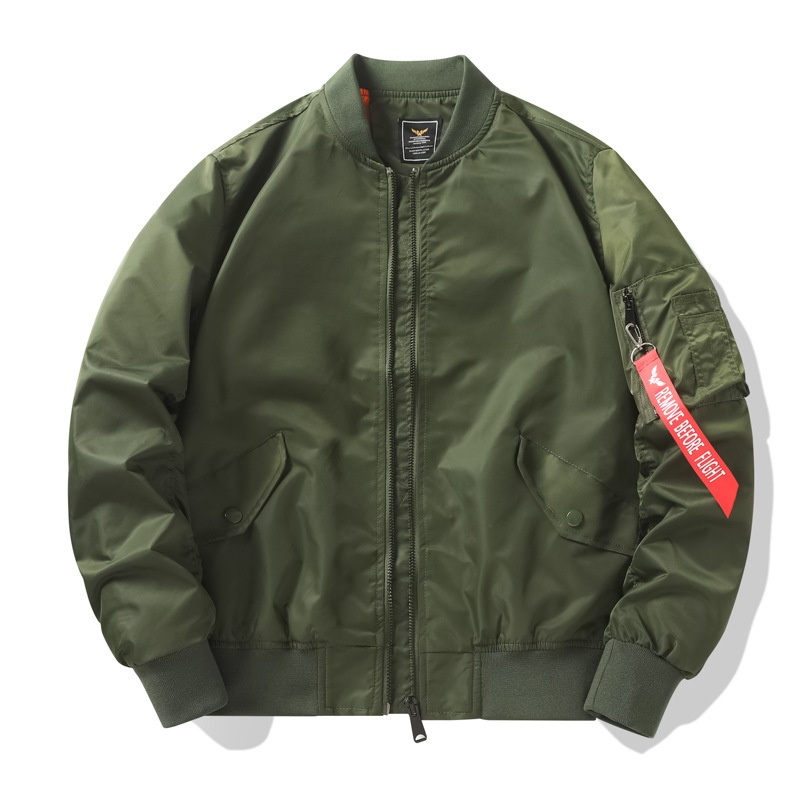 Trendy Loose Embroidered Custom Polyester Pilot Mens Bomber Jacket – Bomber Polyester Jacket and Mens Bomber Jacket price