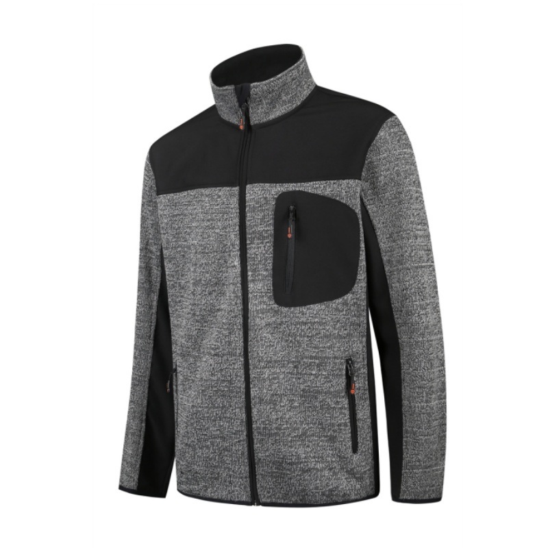 Custom Design Plain Color Block Lightweight Soft Sports Running Hiking Knitted Jacket – Jacket and Fleece Jacket price