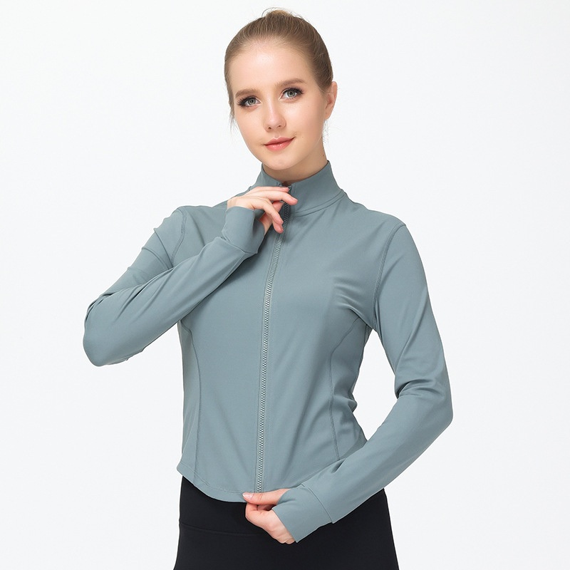 Custom Full Zipper Outdoor Women Jogging Gym Workout Yoga Wear Sports Jackets – Women Fitness Yoga Tops and Women Yoga Top price