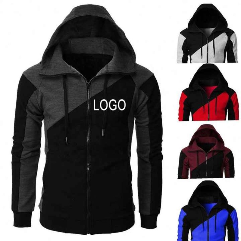 Custom Men Casual Sports Slim Hoodies Zip up Jacket for Men Clothing Manufacturer 2024 Spring Casual Hooded Sweatshirts Mens – Hooded Jackets and Outdoor Jackets price