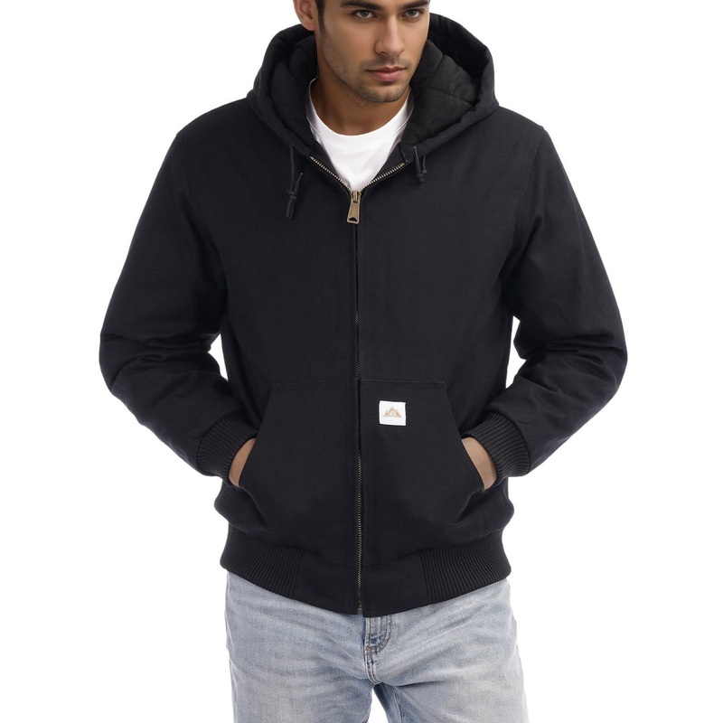 Factory Customized Mens Fit Relaxed Work Coat Fleece Lined Waterproof Workwear Winter Hooded Jacket with Multiple Pockets – Jacket and Outdoor Jackets price