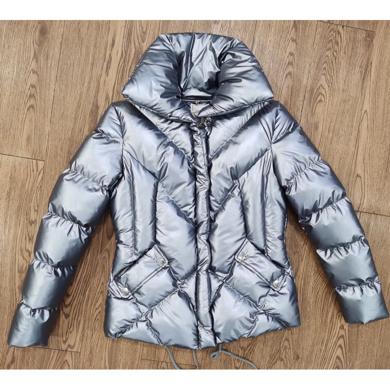 Fashion Quality Shinny Gray Lapel Puffer Padded Jacket/Coat for Girl S/Women S – Ladies Jacket and Winter Coat price
