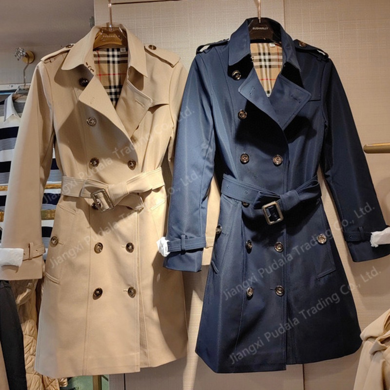 High Quality Fashion Windproof Spring Coats Windbreaker Jacket Trench Coat Womens Jackets – Dust Coat and Jacket price