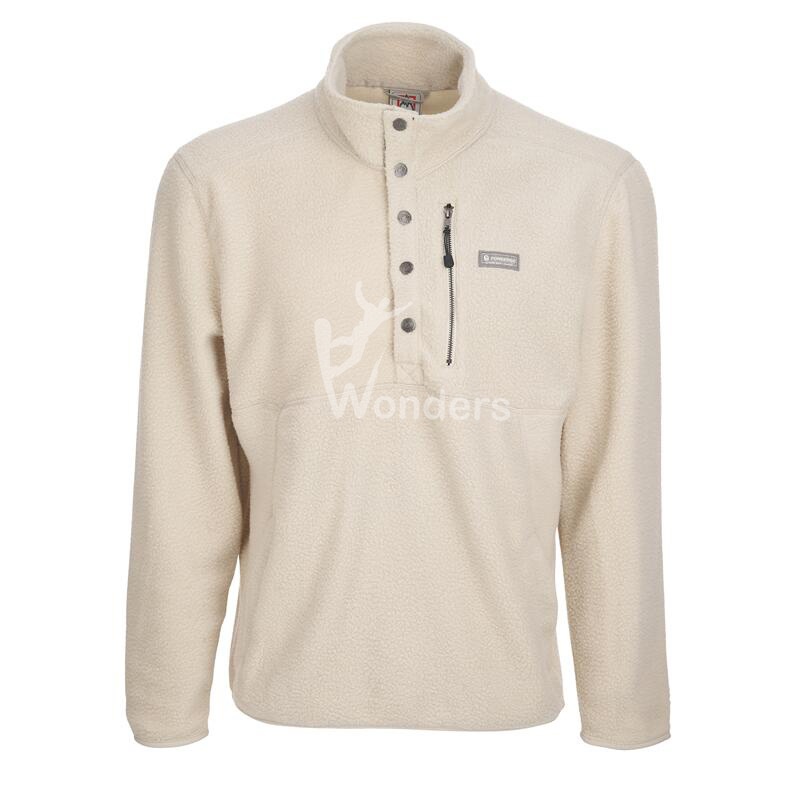 Mens 1/2 Snap up Mock Neck Fleece Pullover with Side Pockets – Fleece Jacket and Fleece Coat price