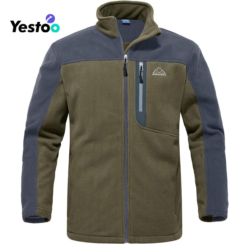 Mens Fleece Jackets Full Zip Lightweight Outdoor Hiking Jackets Winter Coats – Soft Polar Fleece Jacket and Windproof Jacket price