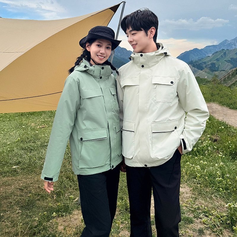 AI-MICH Wholesale Price Windbreaker Multi-pocket Trench Coat Polar Fleece Hood 3-in-1 Outdoor Sport Jacket – Soft Shell Jacket and 100% Polyester Fiber price