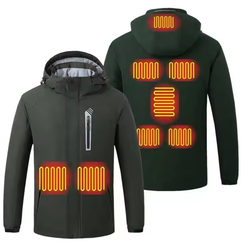 Customize Sports Heated Jacket Windbreaker Motorcycle Warming Outwear USB 5V Electric Heating Jacket Men for Winter – Heated Motorcycle Jacket and Intelligent Heated Coat price