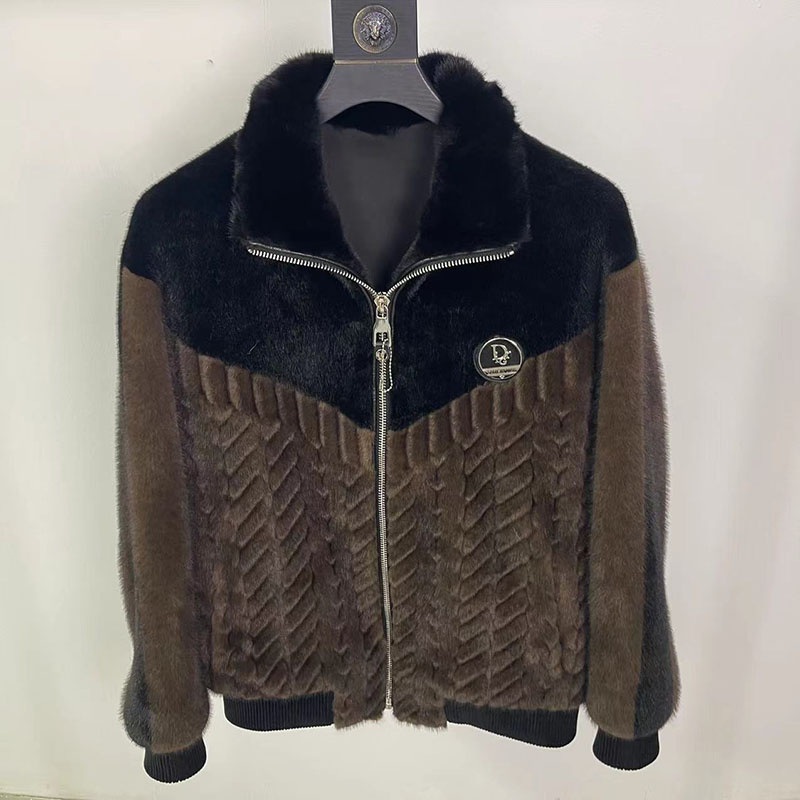 Mens Fur Coat with Stand Collar Waterproof Genuine Leather Trench Jacket Fleece Thickness – Luxury Jacket and Pure Cotton Jacket price