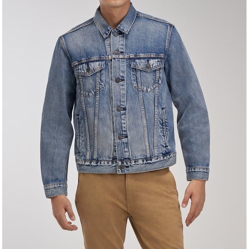 Wear Forever: Classic Denim Men Jacket with Functional Pockets – Denim and Jacket price