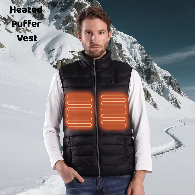 Winter Custom Logo Rechargeable Electric Battery Sleeveless Waistcoat Thermal Heated Vest – Heated Clothing and Electric Heated Vest price